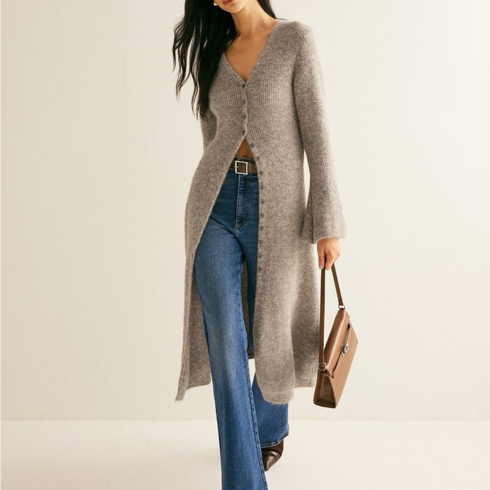 Long White Cardigan Sweater